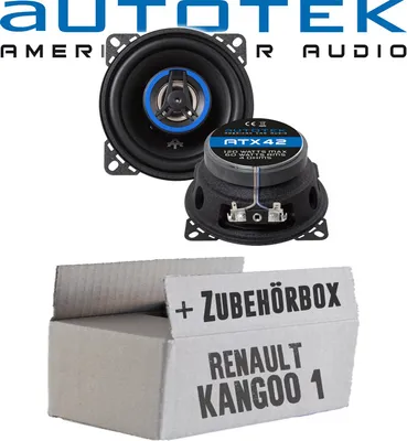 Produktbild von Lautsprecher Boxen Autotek ATX-42 | 2-Wege 10cm Koax Lautsprecher 100mm Auto Einbauzubehör - Einbauset passend für Renault Kangoo 1 Front Heck - justSOUND