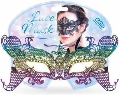 Produktbild von Spitzenmaske Regenbogen-Schmetterling - (Party, Kostümball)