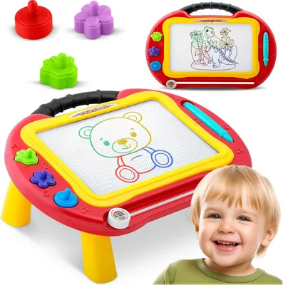 Produktbild von Beschreibung Whiteboard + Zeichentisch von Ricokids – rot