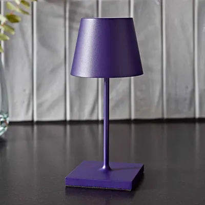 Produktbild von SIGOR Akku-Tischleuchte Nuindie mini 25cm pflaumenblau 2,2W FlexMood 2200K/2700K IP54 Ra85 dimmbar