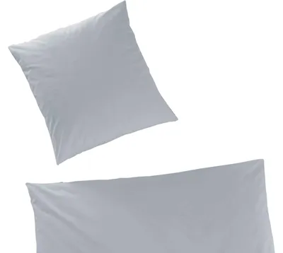 Produktbild von HAHN Luxus-Satin-Bettwäsche Sempre silberfarbener Baumwollsatin - zweiteilig, ca. 135 x 200 cm