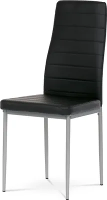 Produktbild von Moderner Esszimmerstuhl Autronic Esszimmerstuhl, graues Kunstleder, graues Metall (DCL-377 GREY)