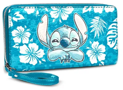 Produktbild von Karactermania Lilo and Stitch Aloha, Briefttasche, Blau, Abbildung, Reißverschluss, 190 mm, 20 mm