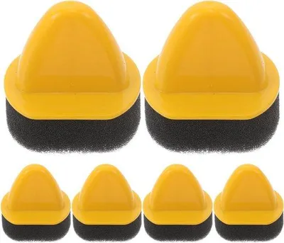 Productafbeelding van Schoenpoetssponzen - Leerverzorging - Schoenen Poleren - Krachtige vlekverwijdering - 6 stuks - Geel