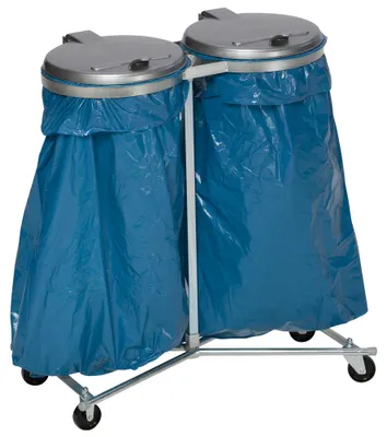 Produktbild von VAR Abfallsammler 2x120 l verz. fahrbar KS-Deckel VAR
