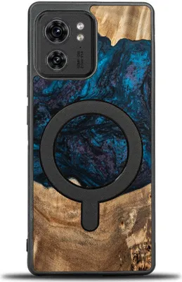 Produktbild von Holzhülle für Motorola Edge 40, Bewood Unique Planets Neptun für MagSafe