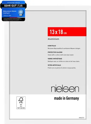 Zdjęcie produktu dla nielsen aluminiowa ramka na zdjęcia Atlanta, 13 x 18 cm, biała matowa