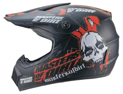 Produktbild von Crosshelm Helm Kinderhelm Motorradhelm Quad Masters of Dirt Schwarz Rot Größe: M