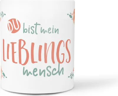 Produktbild von Kaffee-Tasse Lieblingsmensch Geschenk-Tasse Geschenk Freund Freundin Familie beste Freundin MoonWorks® weiß unisize