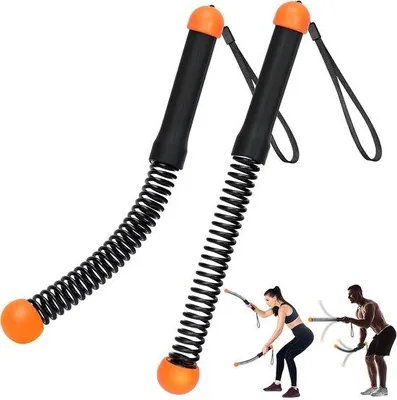 Obrázok produktu pre Vylepšené bezdrôtové battle ropes, 2 ks, pre domáce posilňovne, HIIT, silový tréning, tiché a prenosné tréningové laná, oranžové, pre mužov a ženy