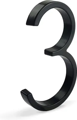Produktbild von Famanu Hausnummer 12 cm - Modernes Design, Aluminiumlegierung