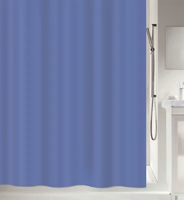 Produktbild von Spirella Anti-Schimmel Duschvorhang - Anti-Bakteriell, waschbar, wasserdicht - Polyester, "Atlas" 120x200 cm blau
