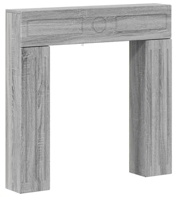 Zdjęcie produktu dla Rama kominkowa vidaXL, kolor Sonoma Grey, 102 x 18 x 100,5 cm, materiał drewnopochodny