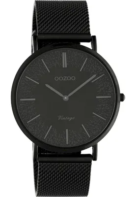 Image de Montre Oozoo noire en acier inoxydable C20144 Vintage Series Femme Montre à quartz analogique UOC20144