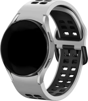 Produktbild von Strap-it Samsung Galaxy Watch 6 Classic 47mm Squared Sport Armband (Weiß/Schwarz)