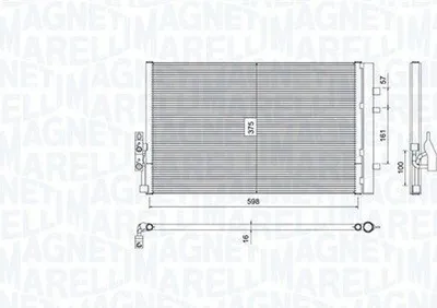 Produktbild von MAGNETI MARELLI 350203788000 Kondensator Klimaanlage Klimakondensator für BMW X3 (E83) +Trockner