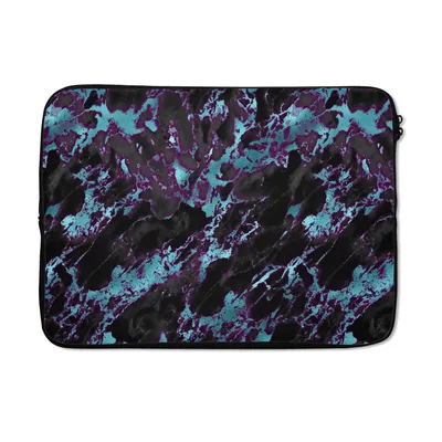 Produktbild von MuchoWow® Laptop Hülle 14 ZollMarmor - Blau - Muster Laptoptasche - Laptoptasche - Stoßsicher - Schutzhaube