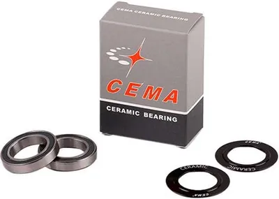 Produktbild von Cema Kugellagerset für 30mm Innenlager Edelstahl schwarz
