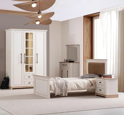 Produktbild von Komplette Schlafzimmer Garnitur Edler Schminktisch Kleiderschrank