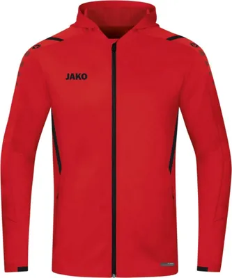 Produktbild von JAKO Damen Kapuzenjacke Challenge, Farbe:rot/schwarz, Größe:40
