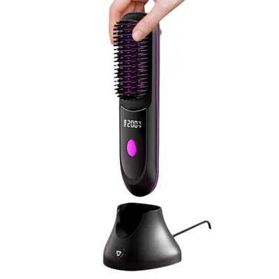 Produktbild von CkeyiN Kabelloser Haarglätter mit 3 Temperaturstufen und Basisstation
