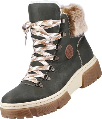 Produktbild von Rieker Komfort Stiefeletten Montenegro-Rabbit-Ambor Damen 362D5838363437 Grün 36 EU
