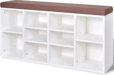 Immagine prodotto di Scarpiera Panca per scarpe Panca per scarpe 10 scomparti bianco