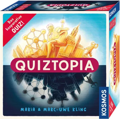 Immagine prodotto di KOSMOS Familienspiele Quiztopia, Kooperatives Quiz, Rätselspiel, Gesellschaftsspiel, Gemeinsames Spiel, ab 16 Jahren, 694296