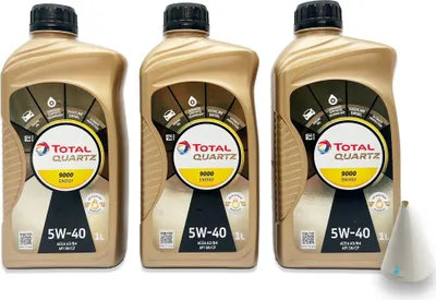 Produktbild von Total Quartz 9000 Energy | 5W-40 | 3 L | MB 229.5 | VW 502.00 / 505.00 | Porsche A40 | mit Trichter