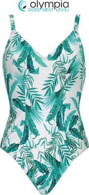 Produktbild von Olympia Badeanzug weiß floral grün 44D