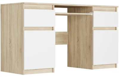 Produktbild von Schreibtisch - Eiche Sonoma Mix - 50 x 76 x 135 cm - Modern N-6