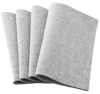 Produktbild von Hellgraue Tischsets aus Leinen, 4er-Set, 48 x 33 cm