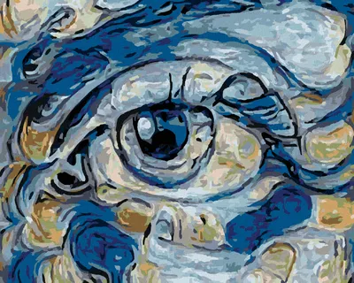 Produktbild von Zuty - Malen nach Zahlen - ABSTRAKTES AUGE EINES JUNGEN MÄDCHENS, 40x50 cm, mit Keilrahmen (bereits gespannt)