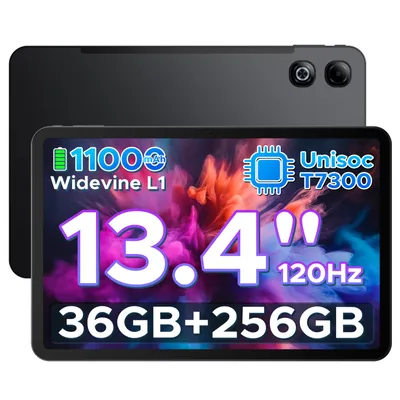 Produktbild von DOOGEE U13 Pro – Tablet, Android 16, 13,4 Zoll, 36 (6+30) GB + 256 GB, 120 Hz, 11.000 mAh/18 W, Gemini AI, Widevine L1, 8 MP + 13 MP Kamera