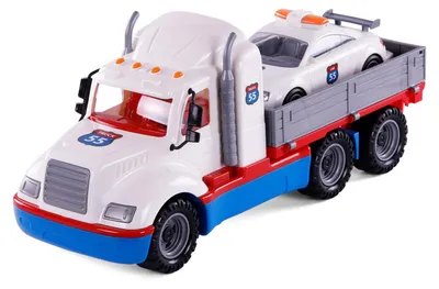 Produktbild von Route 55 Torpedo Truck Spielzeug-LKW mit Auto - weiß, blau, rot