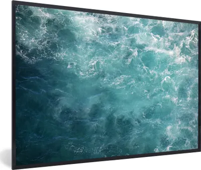 Produktbild von MuchoWow® MuchoWow® Gerahmtes Poster Meer - Wasser - Türkis 60x40 cm - Poster mit zchwarzem Bilderrahmen - Printing - Wanddeko Schlafzimmer