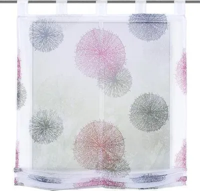 Produktbild von Home Wohnideen Schlaufenraffrollo Voile Digitaldruck Rawlins 1 teilig 140 x 60 cm Flieder
