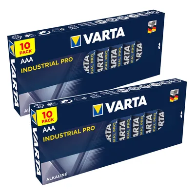 Immagine prodotto di 20 batterie alcaline R-03 LR03 AAA della Varta Industrial 4003