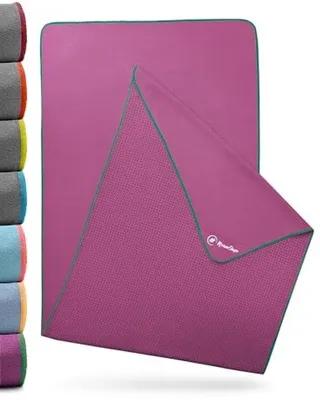 Produktbild von Famanu Yogahandtuch mit Noppen - Absorbierende Unterlage für Yogamatte, 185 x 63 cm