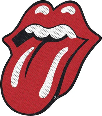 Image de The Rolling Stones - Découpe - Patch - Polyester Logo RO8016 (Taille unique) (Rouge/Blanc/Noir)