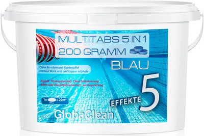 Produktbild von 3 kg Pool Chlor Multitabs 5in1 200g BLUE