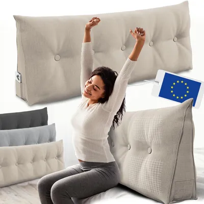Obrázok produktu pre Pohodlný opierkový vankúš na posteľ a pohovku, 140 cm