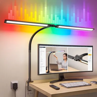 Obrázek produktu pro LED stolní lampa s regulací jasu a dálkovým ovládáním, 22W, 1800 lumenů, s klipovou základnou