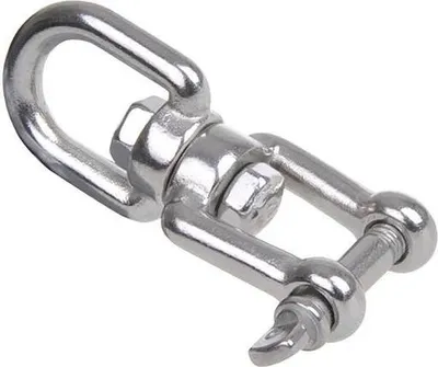 Image de Manille pivotante 6mm. RVS AISI 316. oeil - fourche. 1.350 daN