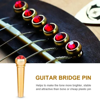Obrázok produktu pre Kolík mosta, kolík gitarového mosta, kolík mosta akustickej gitary, mosadzný kolík mosta, časť hudobného nástroja