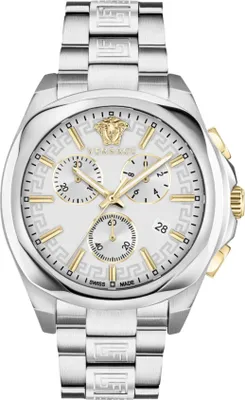 Produktbild von Versace VE3CA0523 Chrono Lady silber gold Edelstahl Damen Uhr NEU