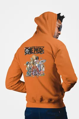 Produktbild von D&B Unisex Hoodie ZIPMO00038 One Piece Orange-Größe 2XL