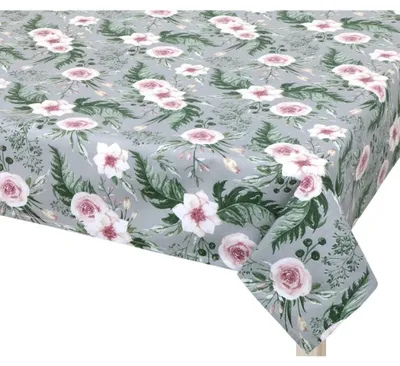Zdjęcie produktu dla Obrus ADÉLA - 100x100 cm - szary, różowy