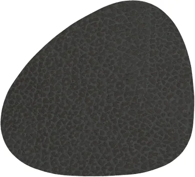 Produktbild von LIND DNA Untersetzer Hippo - Leder - Schwarz Anthrazit - 13 x 11 cm