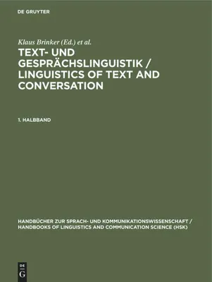 Produktbild von Text- und Gesprächslinguistik 1. Halbband